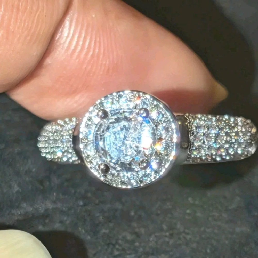 Stunning 3 Ct  Cushion Lab Created Diamond 925 Silver Ring For Men/Women Sz 7